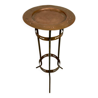Brass side table from the Vienna Secession by Josef Hoffmann