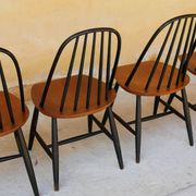 Set of 4 chairs Scandinavian by Sven Erik Fryklund for Hagafors Stolfabrik