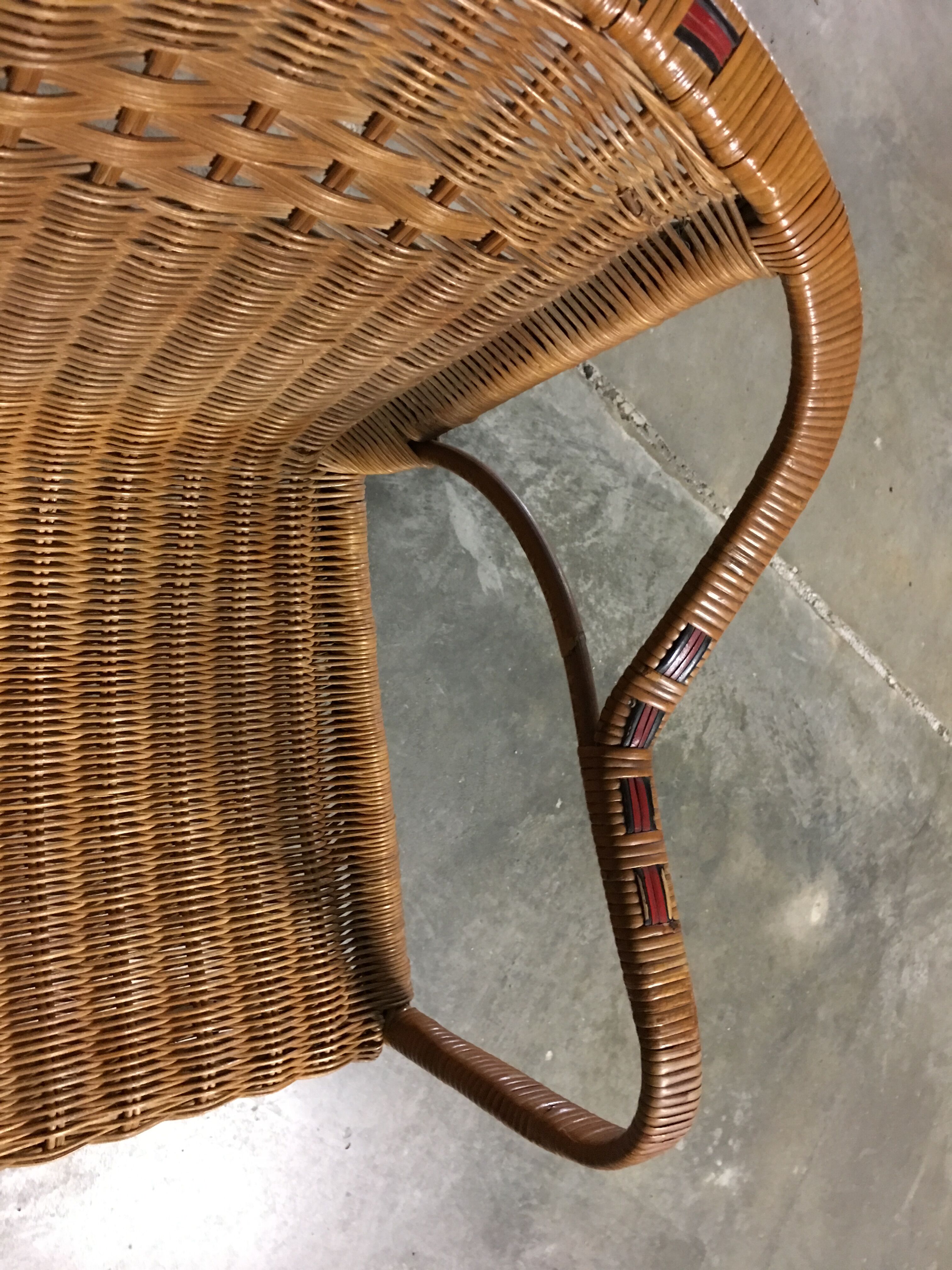 Rattan armchair 60s