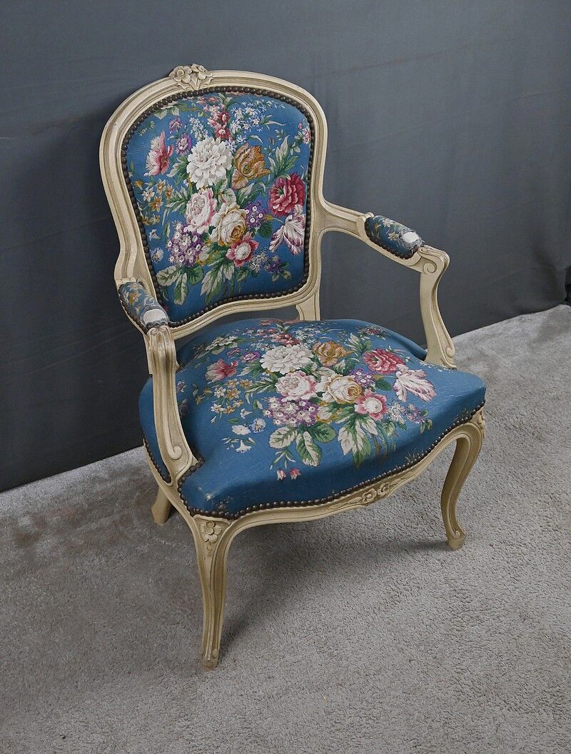 Fauteuil cabriolet, style Louis XV – fin XIXe