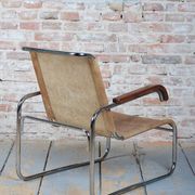 Czech Bauhaus Chrome Armchair attributed to M. Breuer for Thonet, 1920s