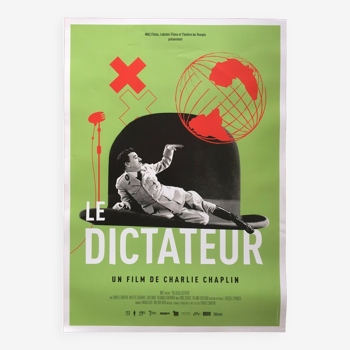 Affiche cinéma "Le Dictateur" Charlie Chaplin 42x60cm