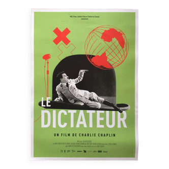 Affiche cinéma "Le Dictateur" Charlie Chaplin 42x60cm