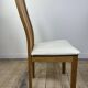 Chairs (set of 4) in solid elm and vintage fabric Findahls Denmark 1980