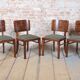 Art Deco Dining Set in Beech and Spruce, 1920s, Set of 5