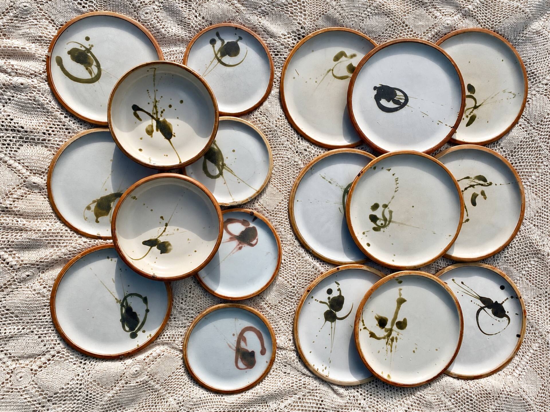 Madeleine Brault pottery service La Colombe 1960s