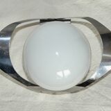 1970s aluminum eye-shaped design wall light