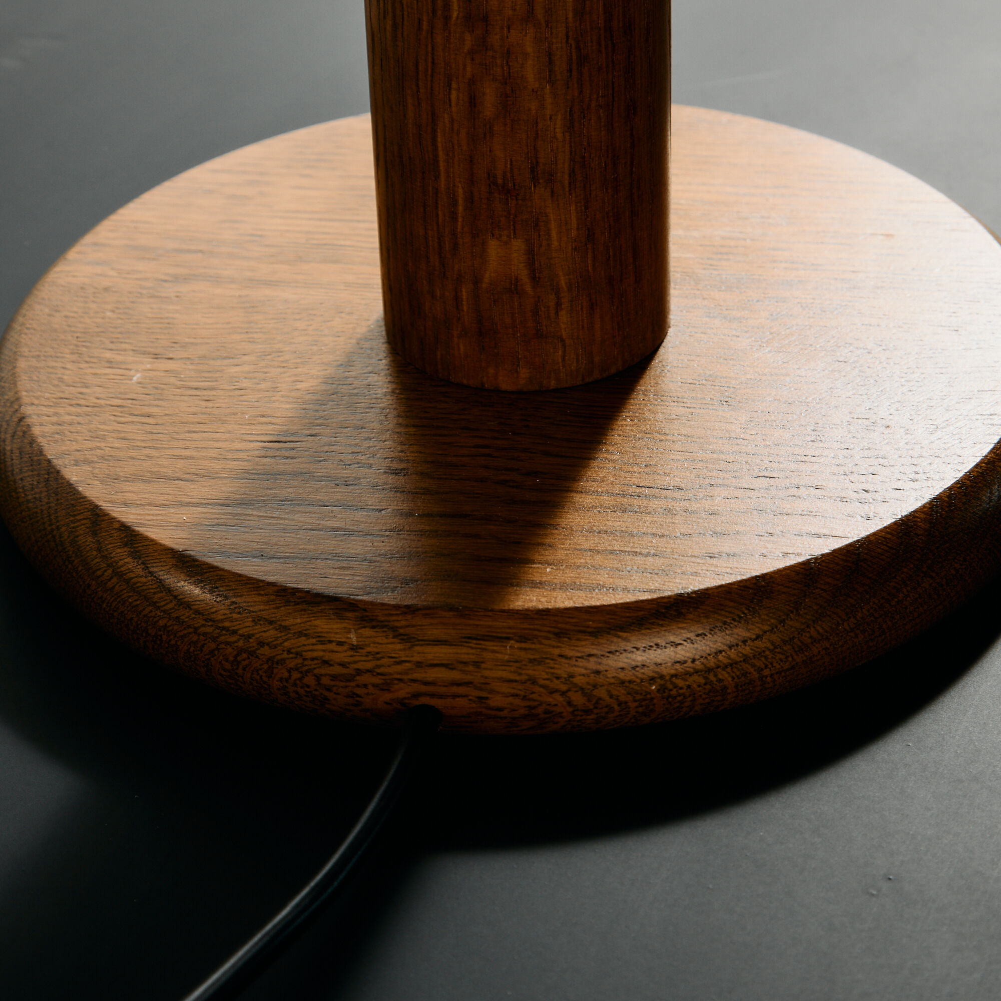 Oak table lamp by Temde Leuchten