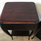 Pair of bedside tables mahogany nightstands pair