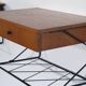 Pair of hanging bedside tables in teak and metal, 1960
