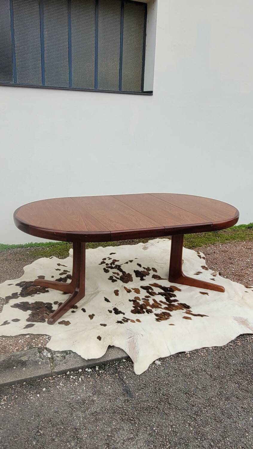 Vintage Scandinavian style table with 2 teak extensions, 1960s