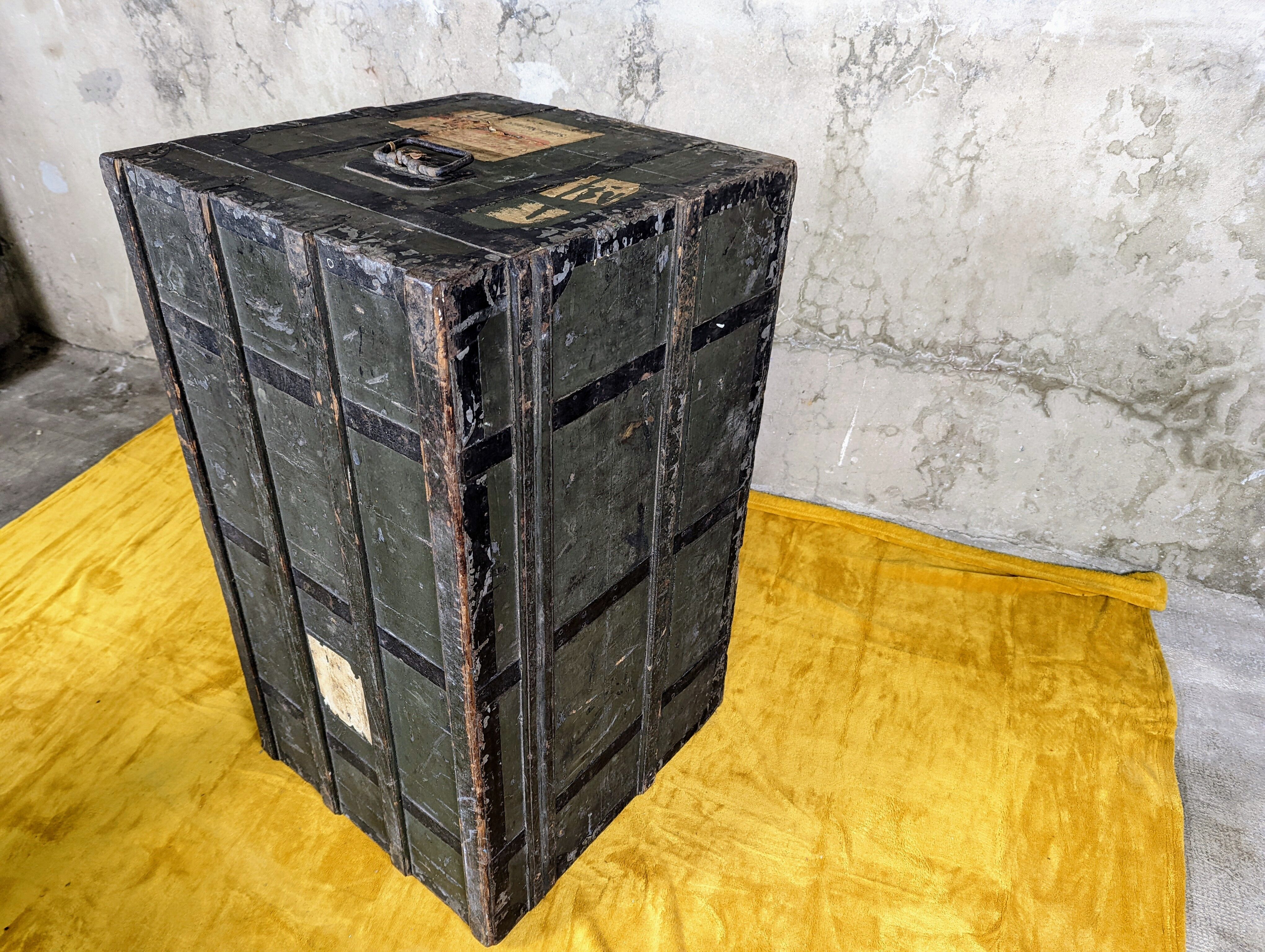 Antique travel trunk