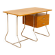 Bureau moderniste tchécoslovaque en chrome et bois, années 1950, Europe