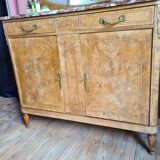 Low cabinet with walnut bramble mirror