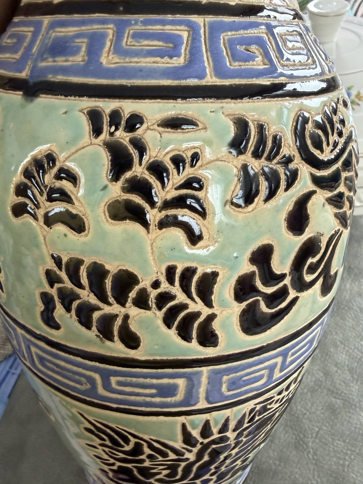 Antique vase 1920 ceramic Keramis art deco
