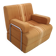 Vintage 1970s retractable lounge chair – Ochre yellow brown, sofa bed