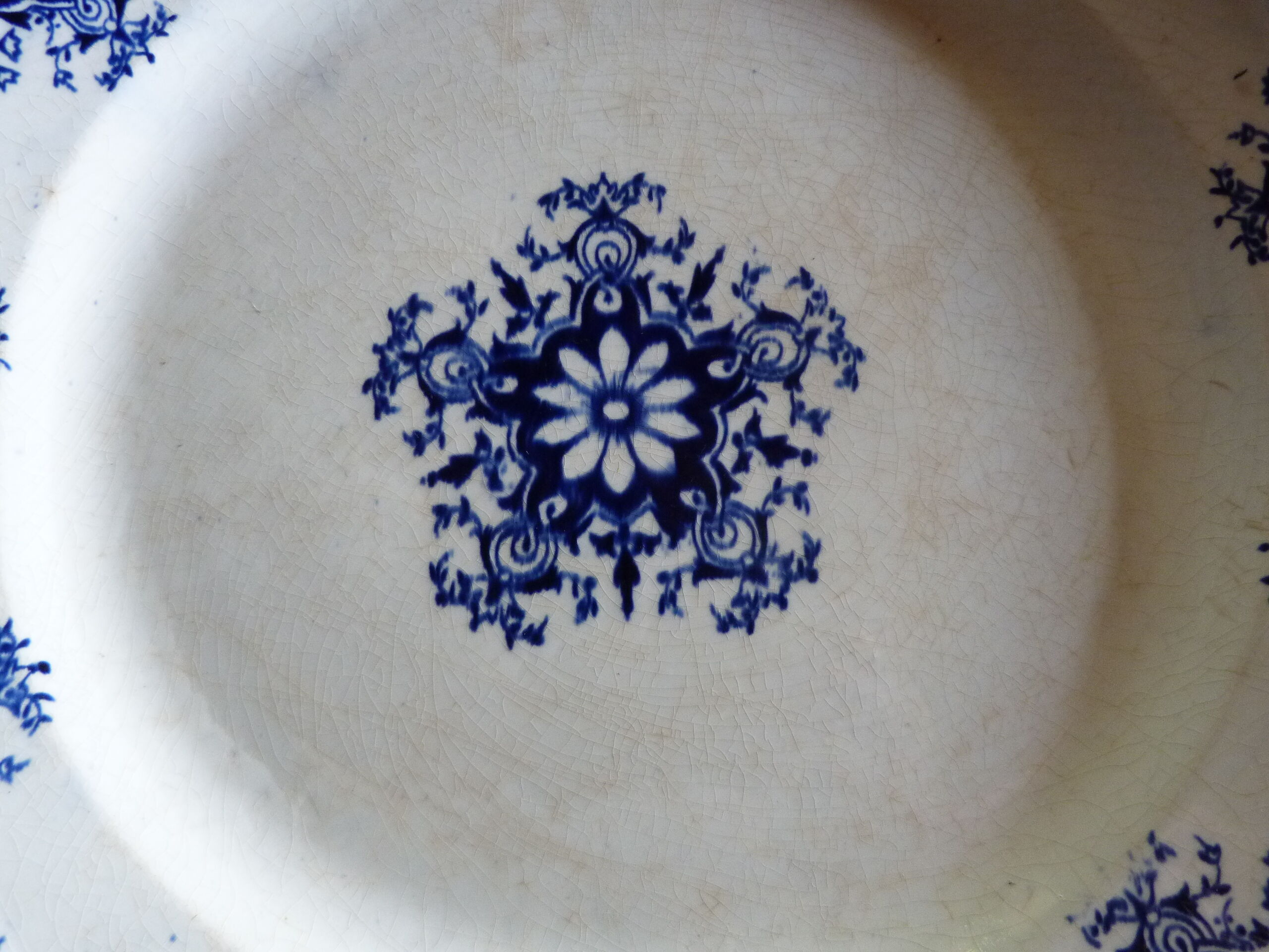 Old ceramic dish Longwy model Rouen