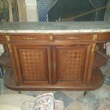 Louis XVI style half-moon mahogany sideboard