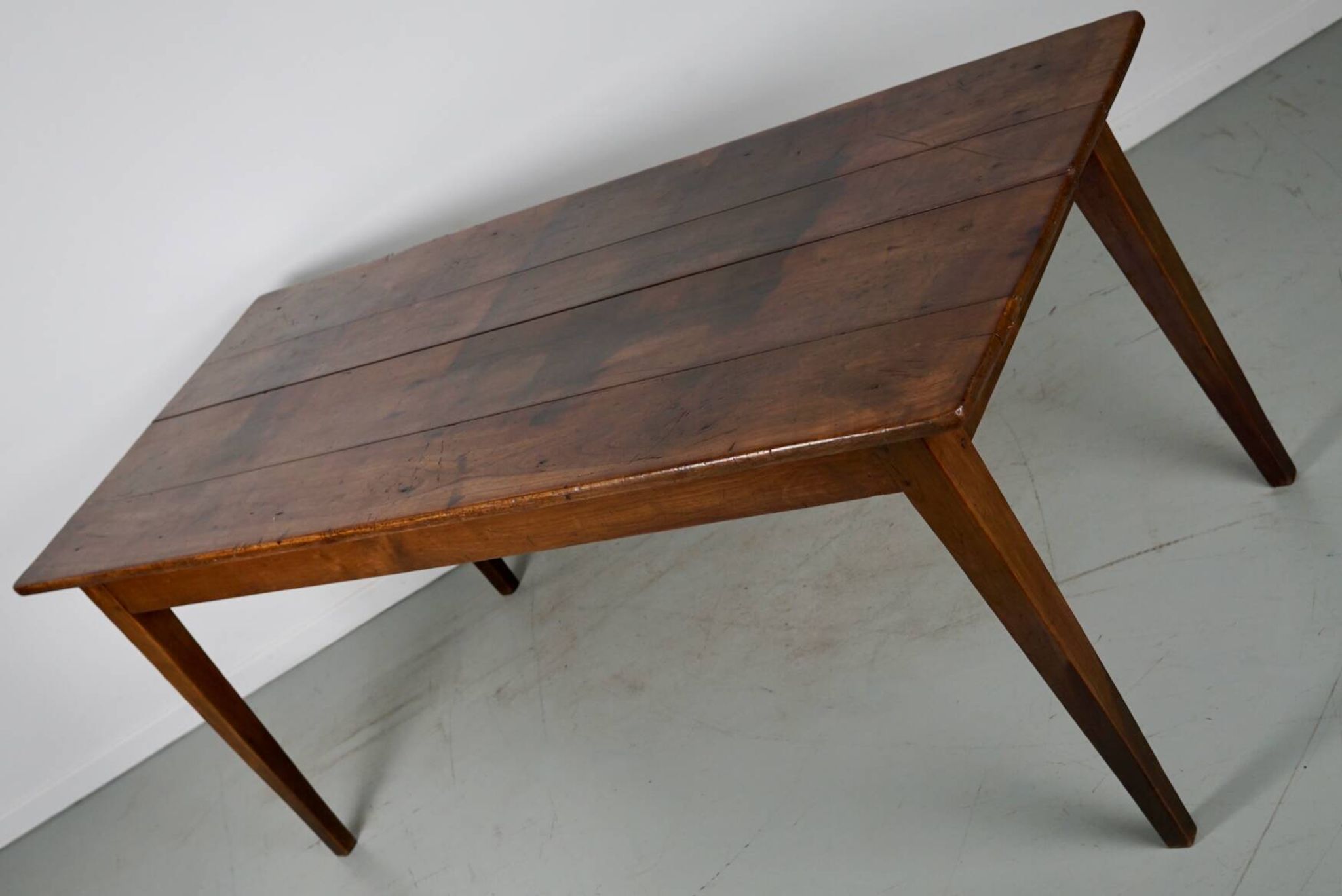 Antique 19th Century French Rustic Farmhouse Dining Table Fruitwood