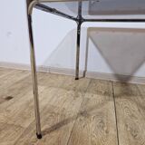 Mid-Century Modern Coffee Table – Chrome and Smoked Glass, Italy, 1970s.