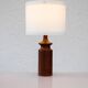 Grandes lampes de table danoises en teck des années 50, ensemble de 2
