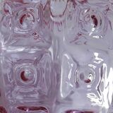 Empoli vase in Alexandrite glass, transitioning from blue to pink, large textured model from the years.