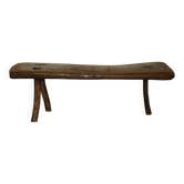 Banc Primitif Antique Espagnol à Trois Pieds XVIIIe Siècle