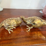 Vintage brass bird pair