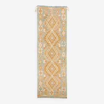 Kilim afghan pachtoune de couloir 201 x 64 cm