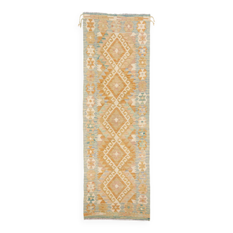 Kilim afghan pachtoune de couloir 201 x 64 cm