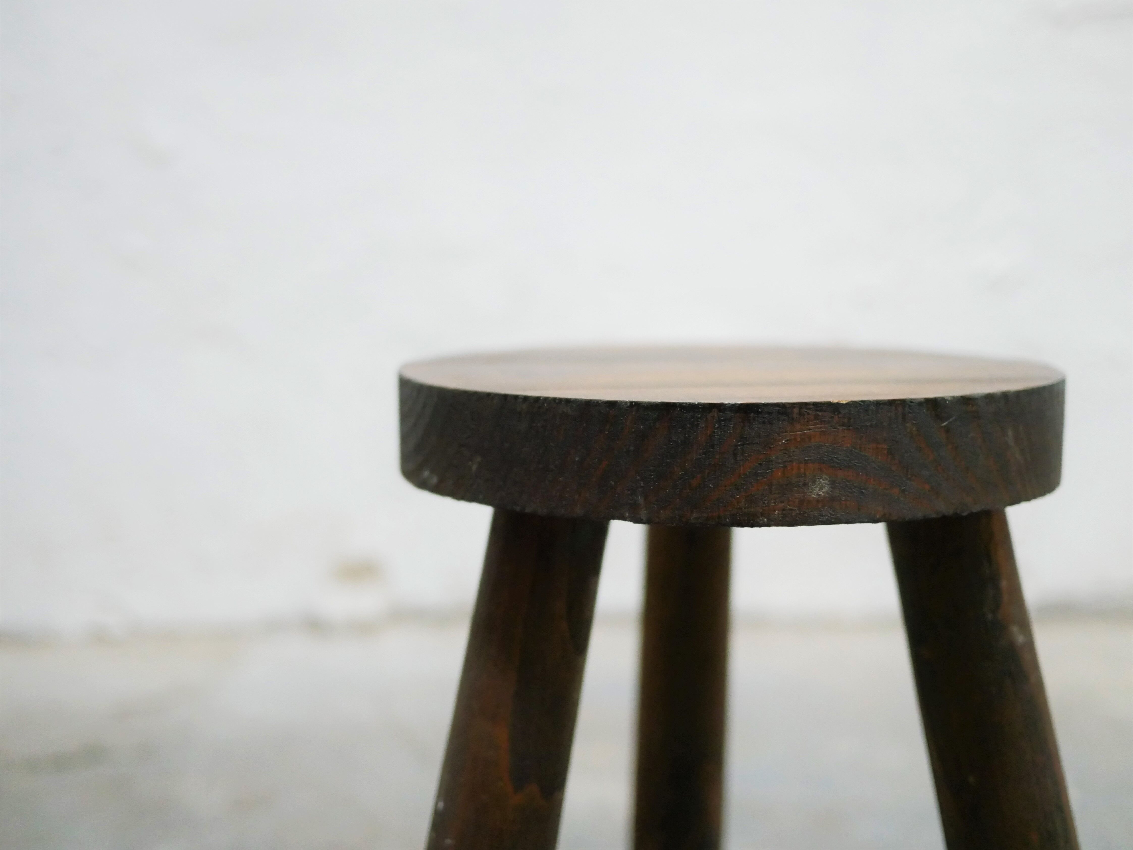 Vintage wooden tripod stool