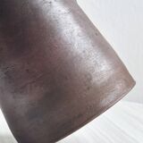 Pitcher, watering can in dark brown ceramic with matte finish.