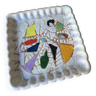 Vallauris enameled ceramic pocket emptier