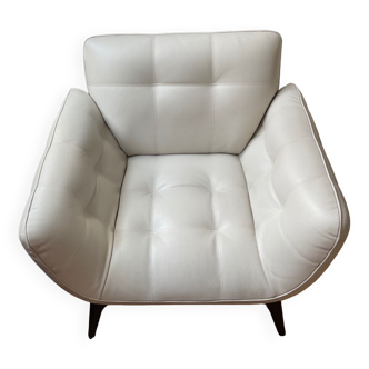 White leather armchairs parcours - roche bobois
