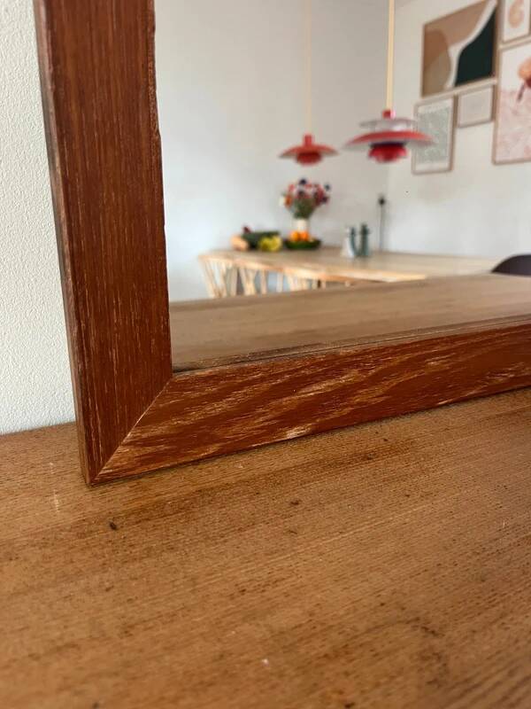 Vintage Danish teak mirror