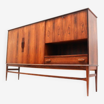 High quality vintage rosewood highboard / high sideboard made in the 60s