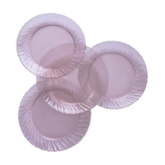 4 rosaline Arcoroc flat plates