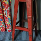 Vintage industrial stool made of recycled sheet metal