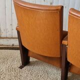 Pair of vintage cinema armchairs
