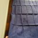 Serviette de table ancienne brodée AC violette