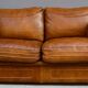 Vintage two-seater leather sofa