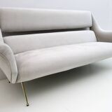 Canapé moderne italien du milieu du siècle en velours pour Minotti, Gigi Radice, 1950s