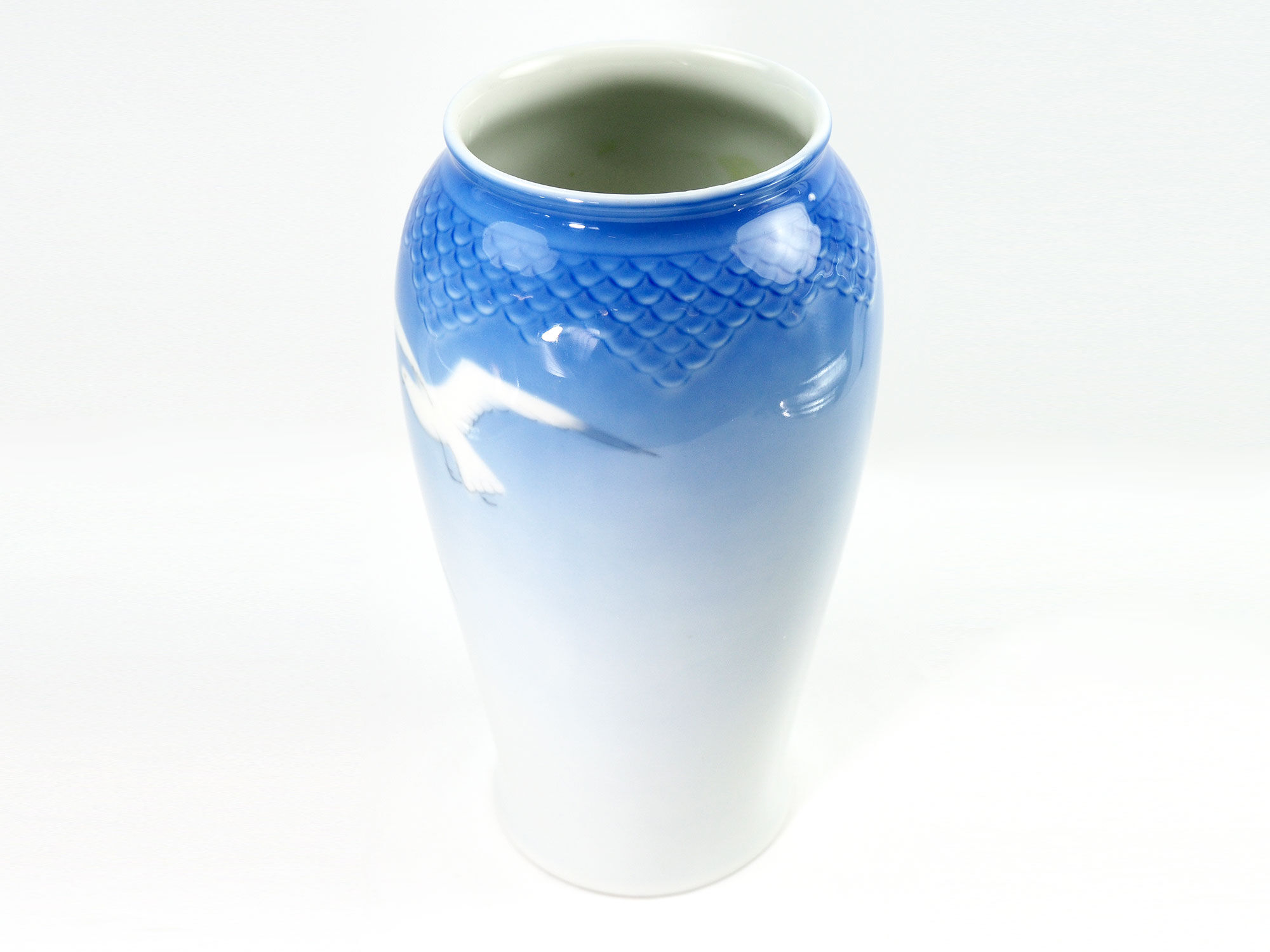 Royal Copenhagen Bing Grohdahl Seagull Porcelain Vase,1970s