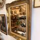 Golden wooden mirror in Louis XV style