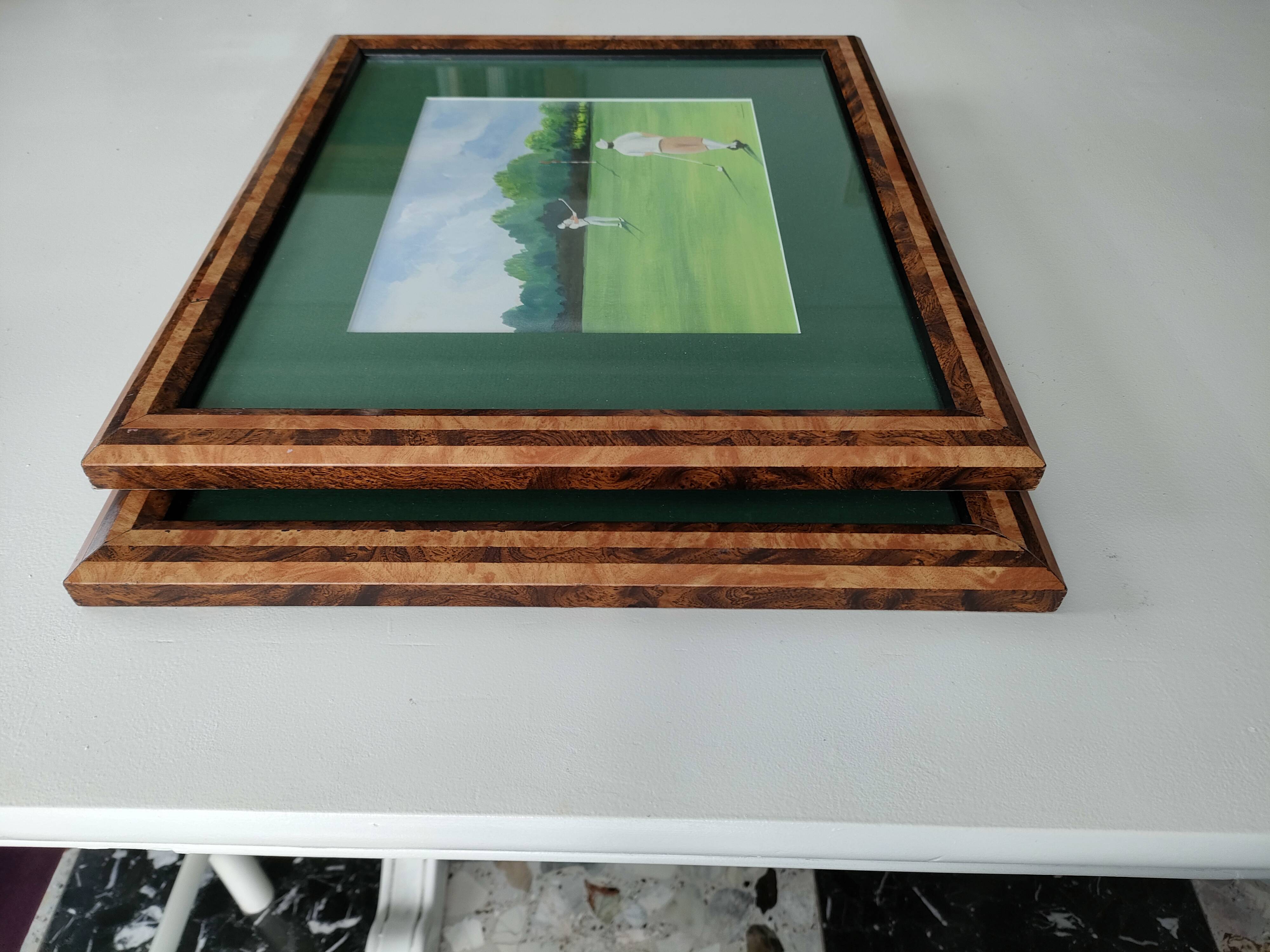 The Golf, Two original gouaches, Jean-Louis Honnet (1957-2017)