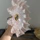 Lot de trois suspensions vintage en verre pastel