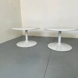 Table basse ronde blanche par Artifort, années 1970