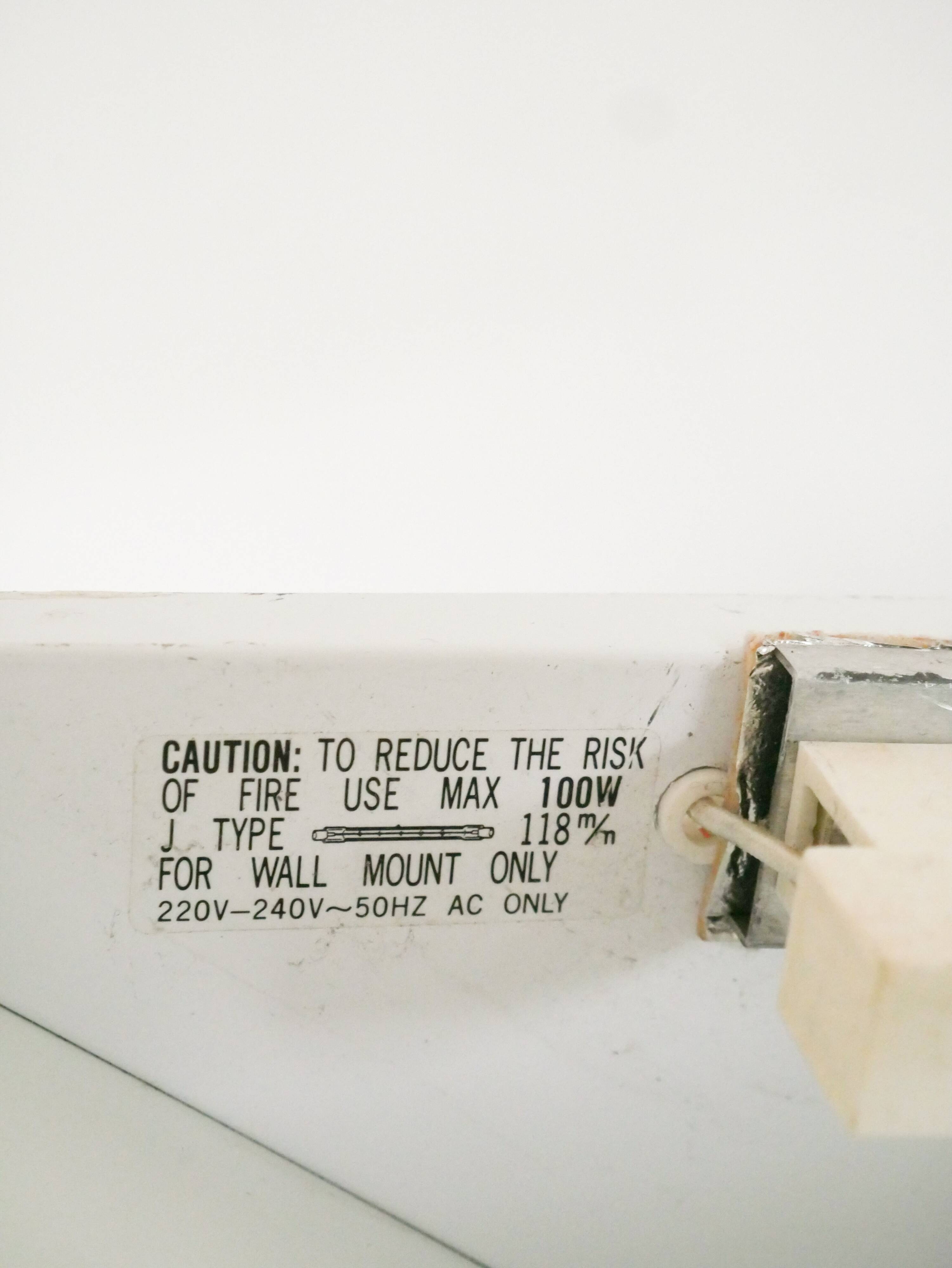 Pair of chrome and blue plexiglass wall lights, Made in Germany, Design, 1970