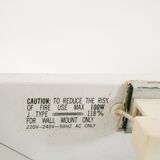 Pair of chrome and blue plexiglass wall lights, Made in Germany, Design, 1970