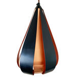Werner Schou Pendant Lamp Made Of Copper And Black Lacquered Metal - Scandinavian Mid-century - Vint